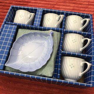 有田焼 ほたる掘り コーヒーカップ＆ソーサー 5客(食器)