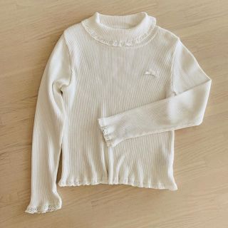 タルティーヌ エ ショコラ(Tartine et Chocolat)のタルティーヌエショコラ☆130コットン☆オフホワイト☆(Tシャツ/カットソー)