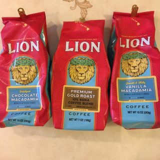 ライオン(LION)のライオンコーヒー 珈琲 バニラマカダミア ダイアモンドヘッド チョコレート 3袋(コーヒー)