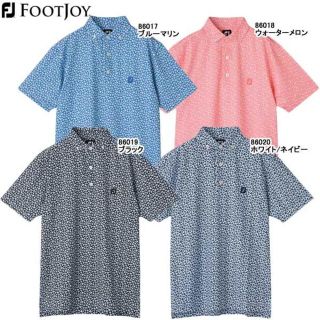 フットジョイ(FootJoy)の2019新作20％OFF☆フローラルボタンダウンライルシャツ☆ピンクL(ウエア)