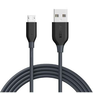 アンドロイド(ANDROID)のAnker PowerLine MicroUSBケーブル グレー 1.8m

(バッテリー/充電器)