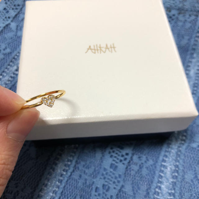 AHKAH(アーカー)のアーカー ハートパヴェ リング 10号 レディースのアクセサリー(リング(指輪))の商品写真