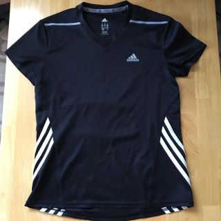 アディダス(adidas)の☆ 《 美品 》アディダス レディース Tシャツ Mサイズ ブラック(Tシャツ(半袖/袖なし))