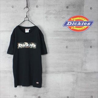 ディッキーズ(Dickies)の古着 Dickies ディッキーズ 迷彩 ボックスロゴ プリント Tシャツ (Tシャツ/カットソー(半袖/袖なし))