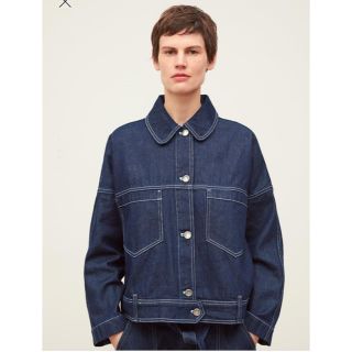 ザラ(ZARA)のZARA コンビトップスステッチ入り デニムジャケット(Gジャン/デニムジャケット)