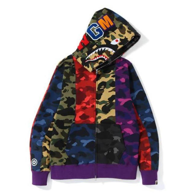 A BATHING APE(アベイシングエイプ)のNike様専用MIX CAMO CRAZY SHARK FULL ZIP  メンズのトップス(パーカー)の商品写真