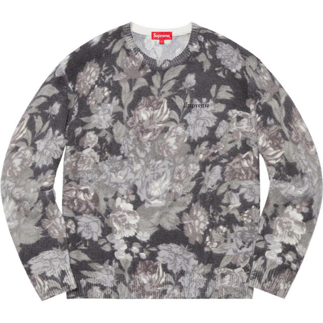 supreme Printed Floral Angora Sweater