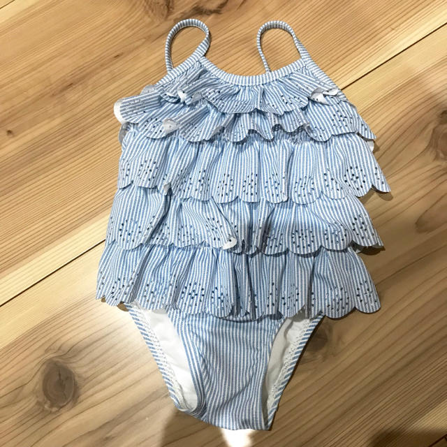 babyGAP(ベビーギャップ)のアイレット フリル キャミ ワンピース 水着 キッズ/ベビー/マタニティのキッズ服女の子用(90cm~)(水着)の商品写真