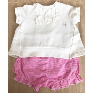 ハッカベビー(hakka baby)の☆**とみ**様専用☆hakka ハッカ Tシャツ＆パンツ 女の子 サイズ80(Ｔシャツ)