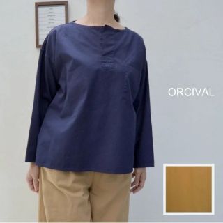 オーシバル(ORCIVAL)のORCIVAL*プルオーバーブラウス[1] ダークブルー(シャツ/ブラウス(長袖/七分))