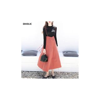 ディーホリック(dholic)のバックタイフレアスカート(ロングワンピース/マキシワンピース)