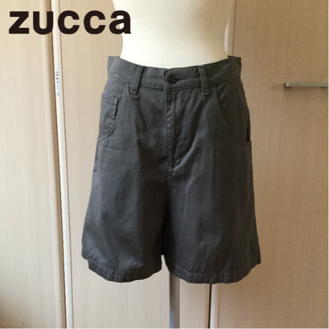 ZUCCa(ズッカ)の【美品】ズッカZUCCaハーフパンツSサイズカーキ レディースのパンツ(ハーフパンツ)の商品写真