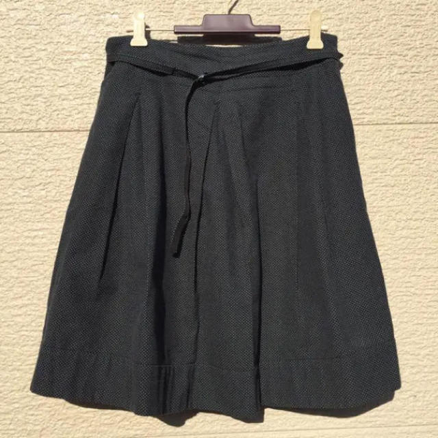 Lois CRAYON(ロイスクレヨン)のロイスクレヨン スカート ネイビー ドット柄 水玉 M レディースのスカート(ひざ丈スカート)の商品写真