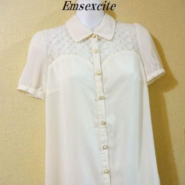 EMSEXCITE(エムズエキサイト)のEmsexciteエムズエキサイト♡花柄レースブラウス レディースのトップス(シャツ/ブラウス(半袖/袖なし))の商品写真