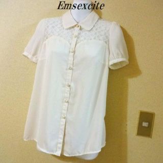 エムズエキサイト(EMSEXCITE)のEmsexciteエムズエキサイト♡花柄レースブラウス(シャツ/ブラウス(半袖/袖なし))