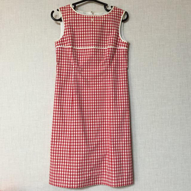 Courreges - クレージュ🍀ピンクのチェックワンピースの通販 by