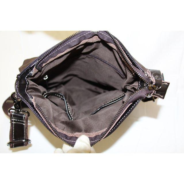 新品 本革 持ち運び便利 茶色 ショルダーバッグ 旅行 バッグ メンズ 男性 メンズのバッグ(メッセンジャーバッグ)の商品写真