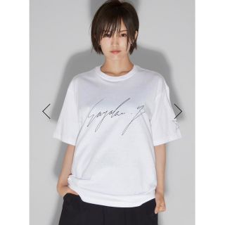 ヨウジヤマモト(Yohji Yamamoto)のMサイズ Yohji Yamamoto 山本彩コラボ カットソー 半袖 ホワイト(カットソー(半袖/袖なし))