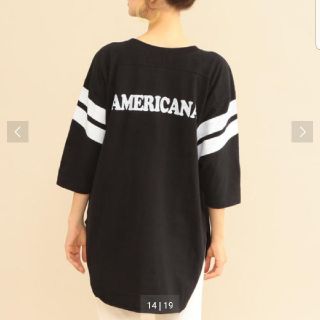 アメリカーナ(AMERICANA)のBEAUTY&YOUTH 別注AMERICANAフットボールTシャツ(Tシャツ(長袖/七分))