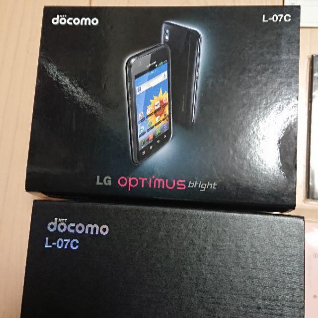 LG Electronics(エルジーエレクトロニクス)の【空箱】docomo LG L-07C optimus bright スマホ/家電/カメラのスマートフォン/携帯電話(その他)の商品写真