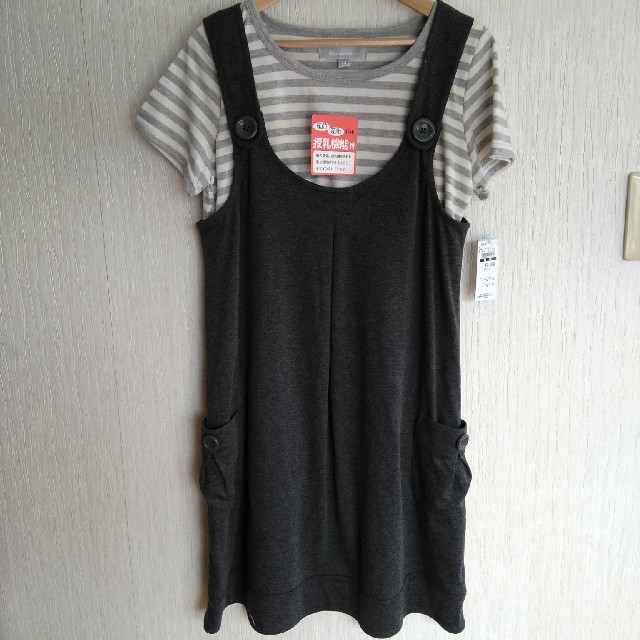 西松屋(ニシマツヤ)の【新品】授乳服（アンサンブル） キッズ/ベビー/マタニティのマタニティ(マタニティワンピース)の商品写真