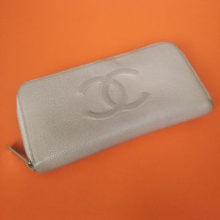 シャネル(CHANEL)の⭐️まゆ様専用 シャネル 財布キャビアスキン ラウンドファスナー ベージュピンク(財布)