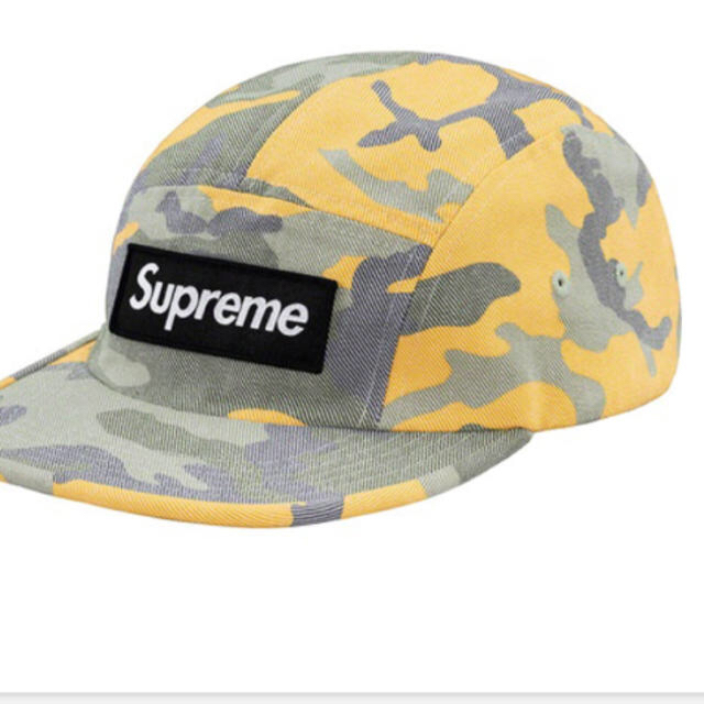 supreme   19ss washed out camo camp cap