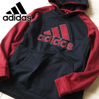 アディダス(adidas)のカナ様 超美品 2XOサイズ アディダス メンズ パーカー ブラック(パーカー)