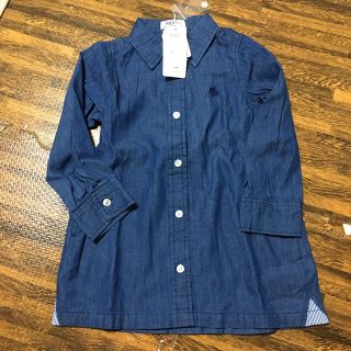 ポロラルフローレン(POLO RALPH LAUREN)の新品未使用タグ付 ポロベビー デニムシャツワンピ 100(ワンピース)