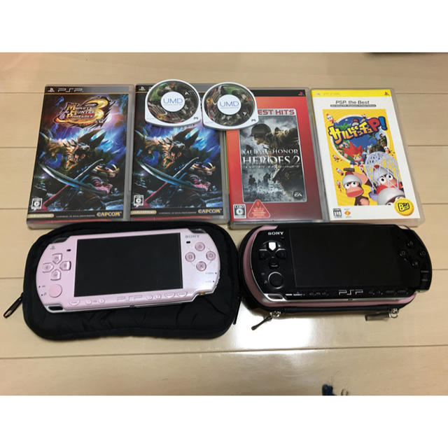 PSP.本体、ジャンク、モンスター、メダル、サル、ソフト