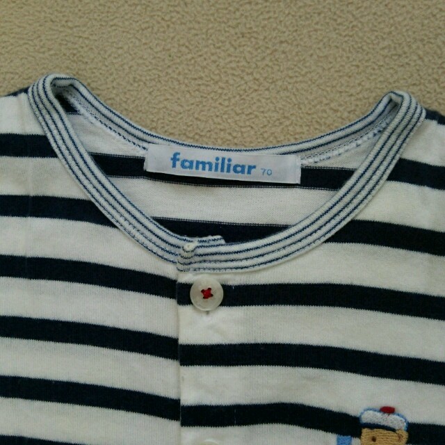 familiar(ファミリア)のfamiliar  半袖オーバーオール キッズ/ベビー/マタニティのベビー服(~85cm)(カバーオール)の商品写真