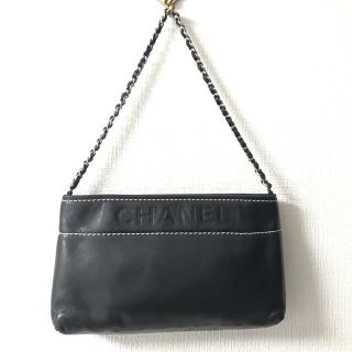 シャネル(CHANEL)の超美品★CHANEL ロゴ ミニバッグ チェーンショルダー バイカラー シャネル(ショルダーバッグ)