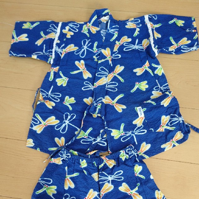 so様専用☆トンボ柄 甚平 キッズ/ベビー/マタニティのキッズ服男の子用(90cm~)(甚平/浴衣)の商品写真