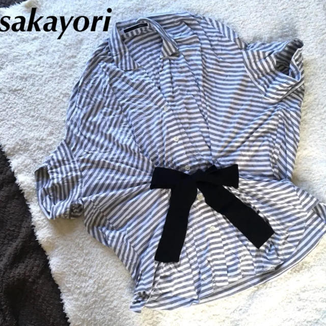 sakayori(サカヨリ)のサカヨリ＊リボンシャツ レディースのトップス(シャツ/ブラウス(半袖/袖なし))の商品写真