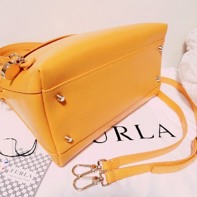 フルラ FURLA パイパー M マスタードイエロー ハンドバッグ ショルダー