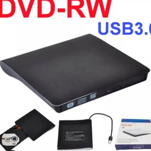 外付けDVDドライブUSB 3.0 DVD CDプレイヤー スマホ/家電/カメラのテレビ/映像機器(DVDプレーヤー)の商品写真