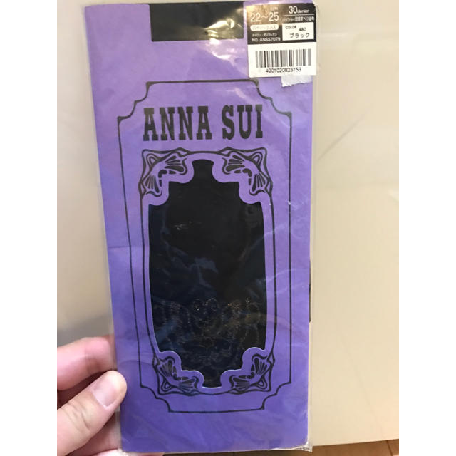 ANNA SUI(アナスイ)の【新品】ANA SUIおしゃれな30デニールハイソックス丈22〜25㎝ レディースのレッグウェア(タイツ/ストッキング)の商品写真