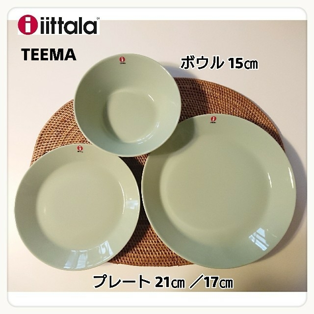 【新品】iittala イッタラ ティーマ セラドングリーン プレート&ボウル