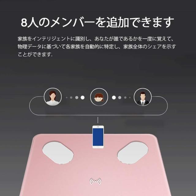 アプリ連動体重計 iPhone/Android対応　324 スマホ/家電/カメラの生活家電(体重計)の商品写真