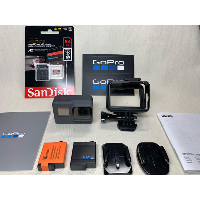 Gopro HERO5 BLACK SanDisk 64G 大容量バッテリー付き