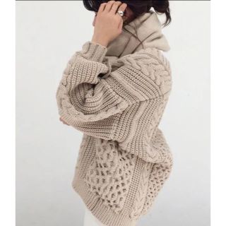 アダムエロぺ(Adam et Rope')の新品❤️アダムエロペ ケーブルカーディガン(カーディガン)