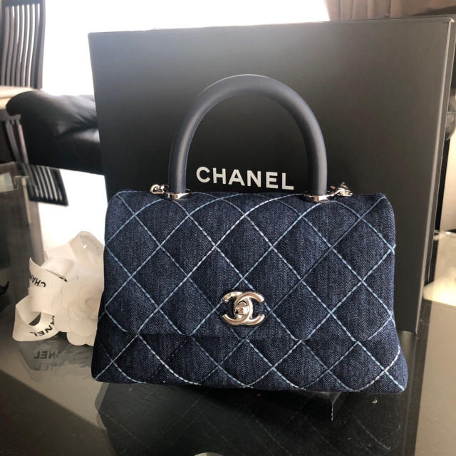 新品 未使用 シャネル CHANEL ココハンドル デニム | フリマアプリ ラクマ