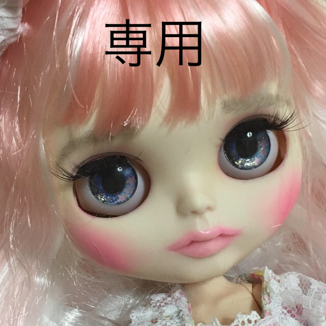 カスタムドール♡オレンジピンクとホワイト♡アイシードール 人形