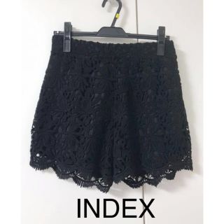 インデックス(INDEX)の美品 INDEX 総レース ショートパンツ M(ショートパンツ)