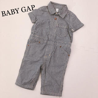 ベビーギャップ(babyGAP)のBABY GAP♡半袖ストライプつなぎ(カバーオール)