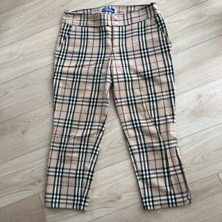 バーバリーブルーレーベル(BURBERRY BLUE LABEL)のバーバリー ノバチェック ベージュ パンツ(カジュアルパンツ)