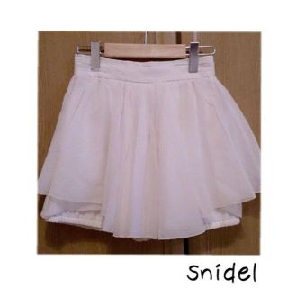 スナイデル(SNIDEL)のsnidel/オーガンジースカートパンツ(ミニスカート)