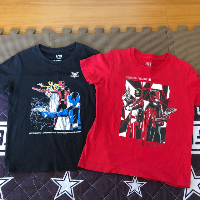 UNIQLO(ユニクロ)のさくはな☆様専用 110㎝ ルパンレンジャーTシャツ ２点セット キッズ/ベビー/マタニティのキッズ服男の子用(90cm~)(Tシャツ/カットソー)の商品写真