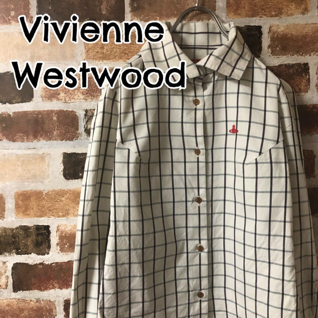 ［ Vivienne Westwood ］チェック シャツ 胸 ロゴ入り