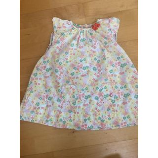 プチバトー(PETIT BATEAU)のプチバトーワンピース18m美品   81cm 80cm(ワンピース)